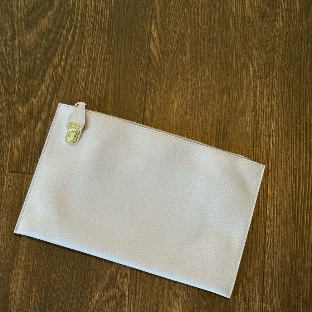 Prada dusty lavender Leather Clutch